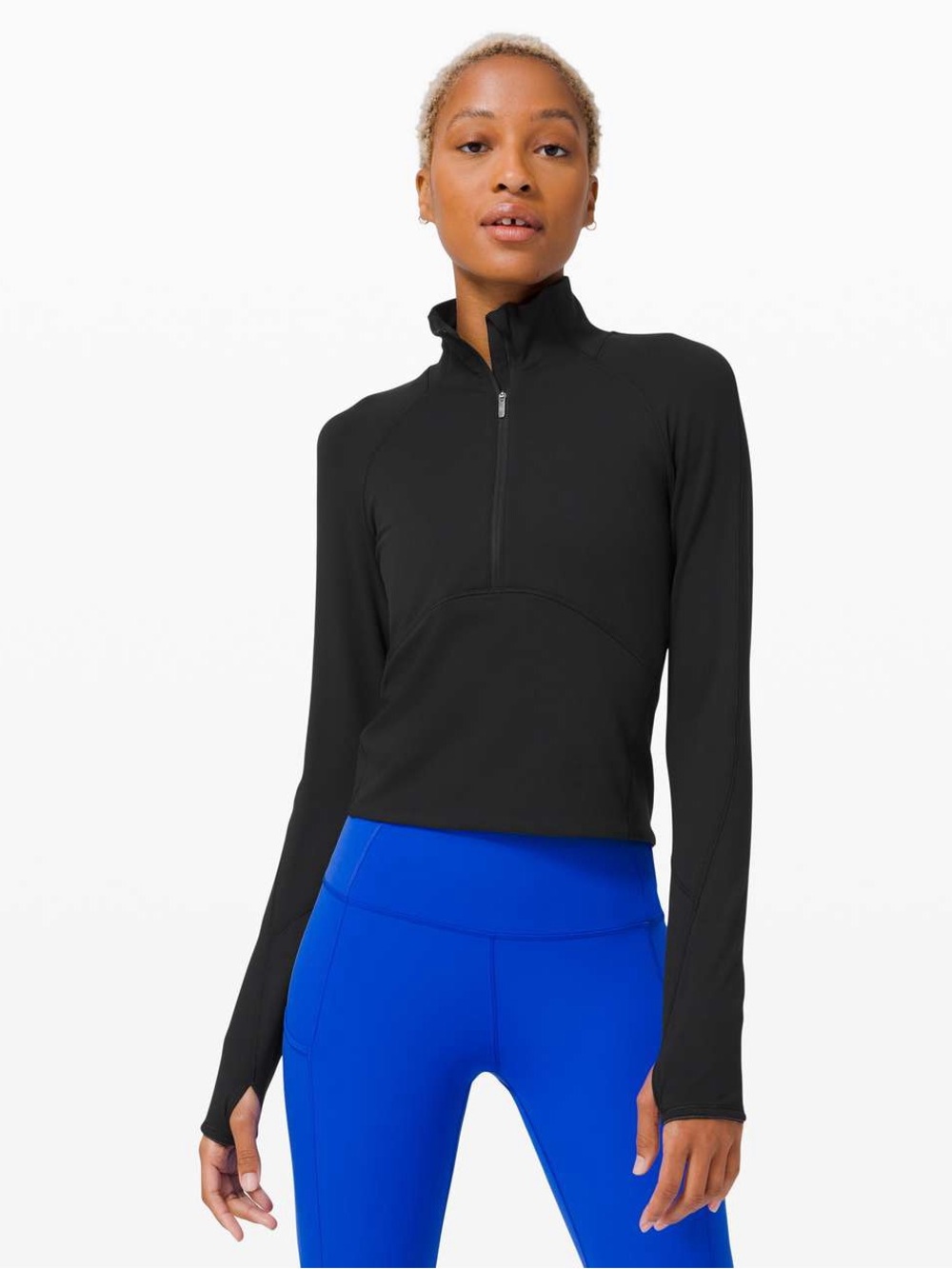 Lululemon Always Alert 1/2 Zip Long Sleeve Top Black 4